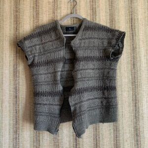 Silverdale Wool Vest Pure Short Sleeve Medium Women Men Small Zipper